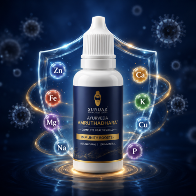 Ayurveda Amruthadhara ® | The Ultimate wellness water for Health and Vitality | Mineral Immunity & Vitality Drops